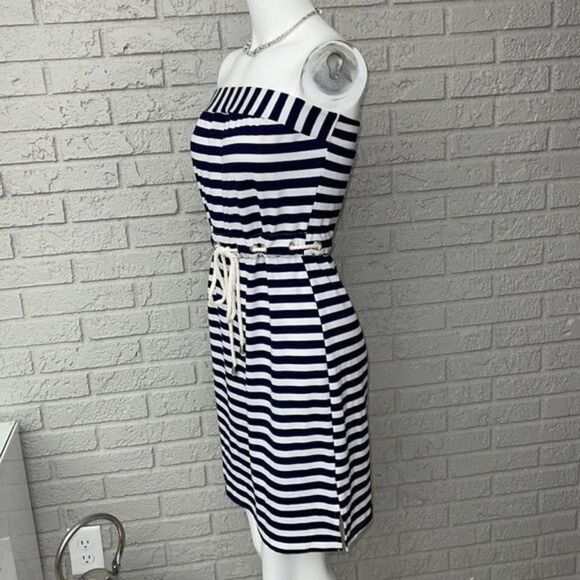 Sandiva Striped Strapless Dress Size S - Picture 4 of 6